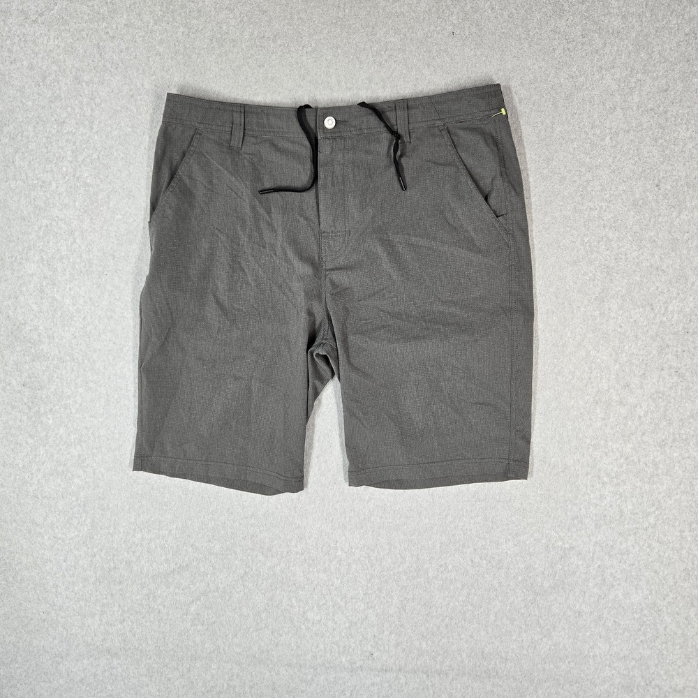 Prana Women Activewear Shorts 10 / 38 Gray 10" Inseam Logo Stretch Hiking